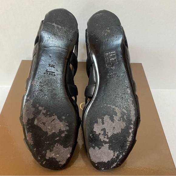 GUCCI WOMEN'S SANDALS GLADIATOR LEATHER ZIP-UPS (GGW2602) Lifford Nero 38.5 - Picture 8 of 13